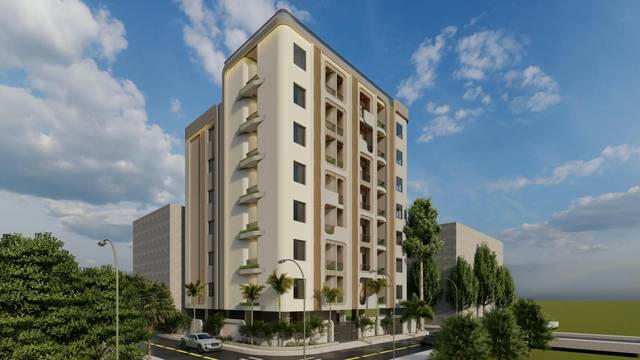 Chahat Residency corner view from the street with landscaped entrance